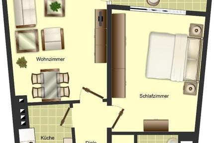 Wohnung Solingen Wald - 2 Zimmer, 52 m&sup2;, 479&euro; | Angebot:24489873