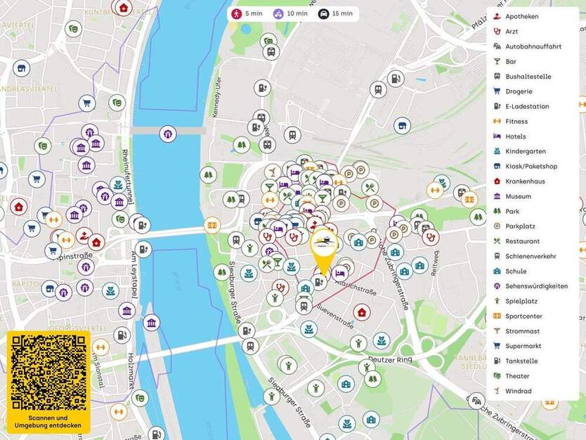 Eigentumswohnung in Köln Deutz mit separatem Appartement im Souterrain - Wohnfläche 114 m² 4 zimmer