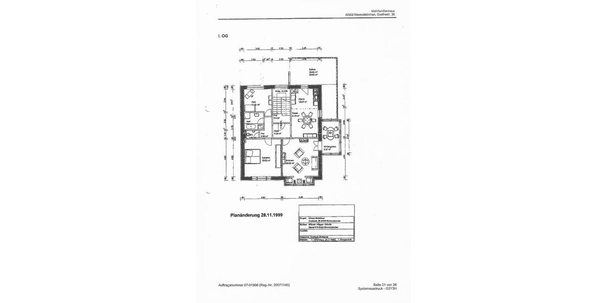Etagenwohnung Wermelskirchen - 3 Zimmer, 117 m&sup2;, 1.260&euro; | Angebot:26283503