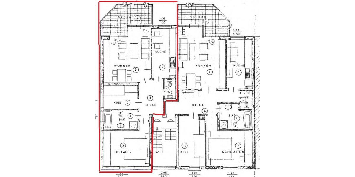 Etagenwohnung Köln Porz - 3 Zimmer, 69 m&sup2;, 265.000&euro; | Angebot:26197529