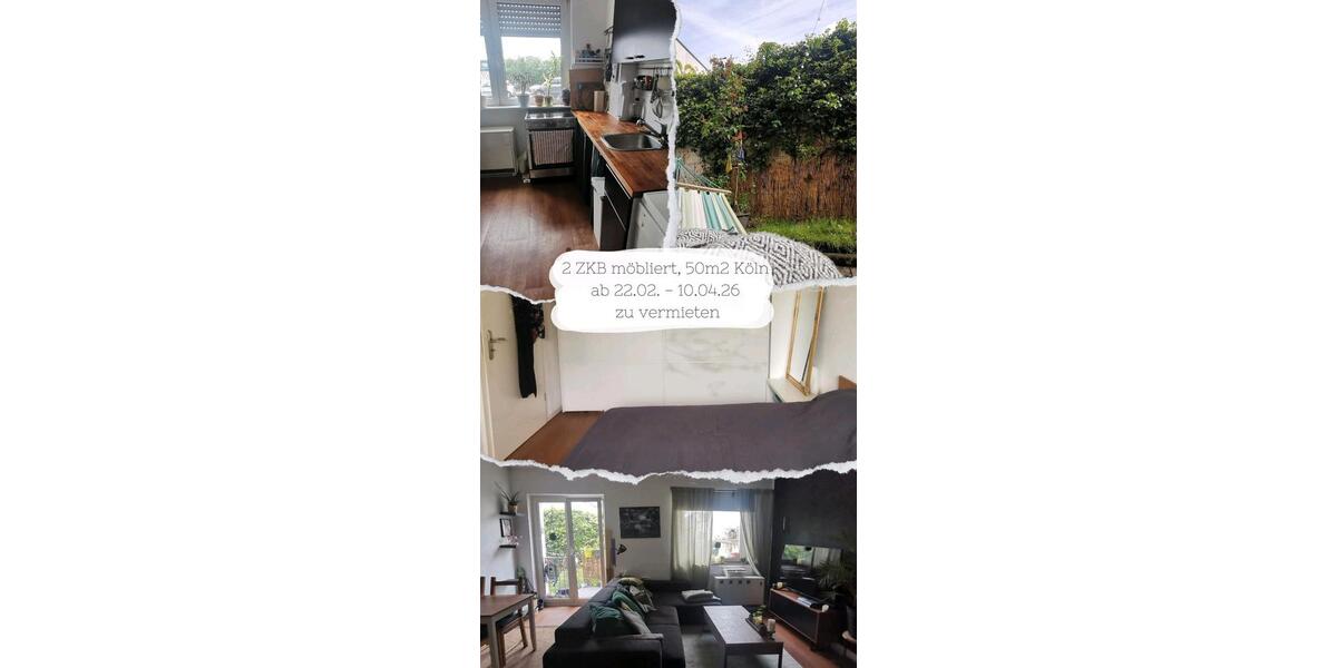 Erdgeschoßwohnung Köln Ehrenfeld - 2 Zimmer, 53 m&sup2;, 1.990&euro; | Angebot:24737550