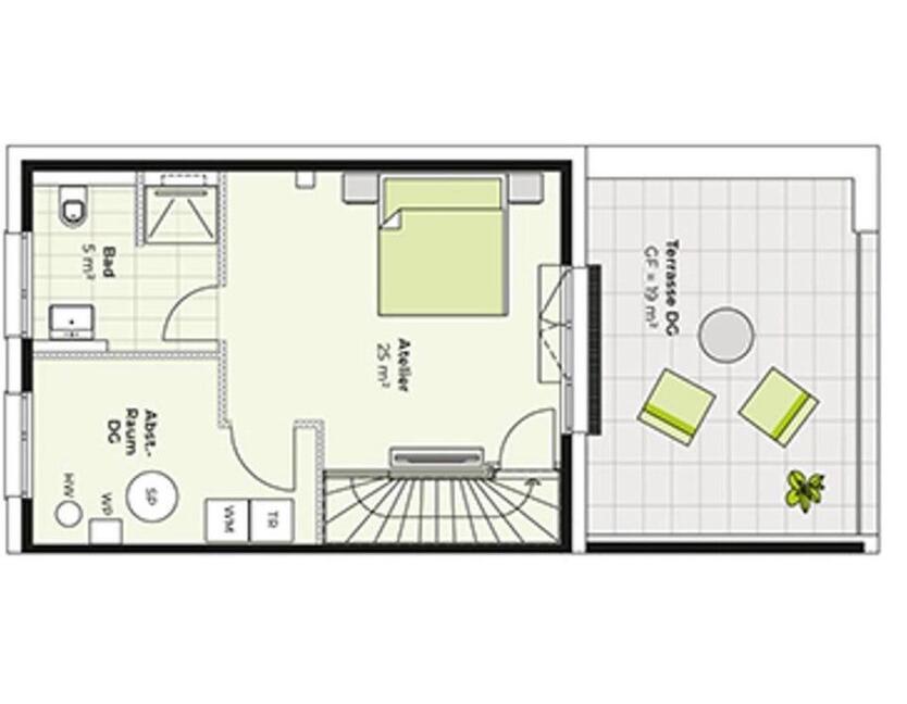 Modernes Eckhaus in Köln teilmöbliert zimmer