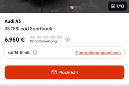 Audi A3 80.000 km 6.950 € Düsseldorf 40470