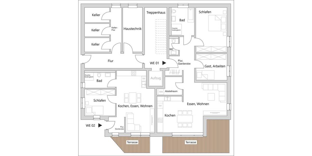 Etagenwohnung Neunkirchen-Seelscheid Stein - 9 Zimmer, 98 m&sup2;, 1.470&euro; | Angebot:26360231