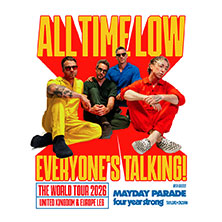 All Time Low - Everyone's Talking! Tour 06.02.2026 Palladium Köln