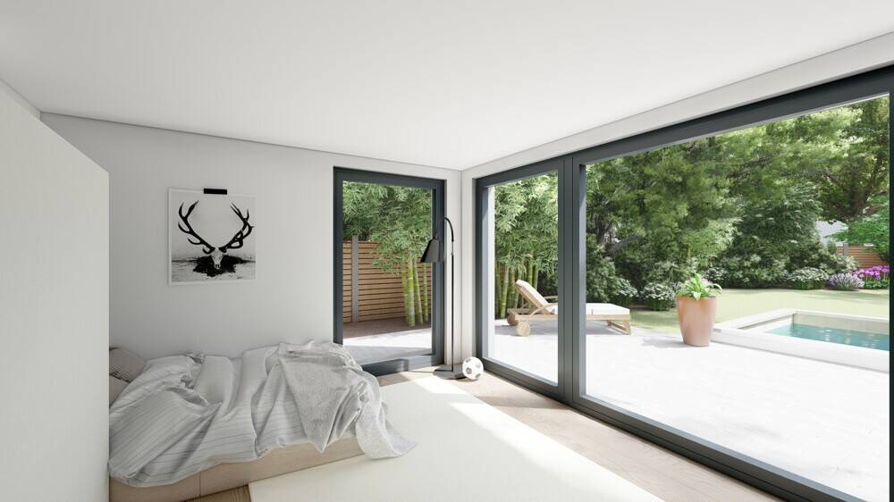 Exklusive Bauhausvilla in ruhiger Bestlage - moderner Luxusbungalow mit Garten und Garage - Villa Bensberg Bensberg | Angebot:25941077