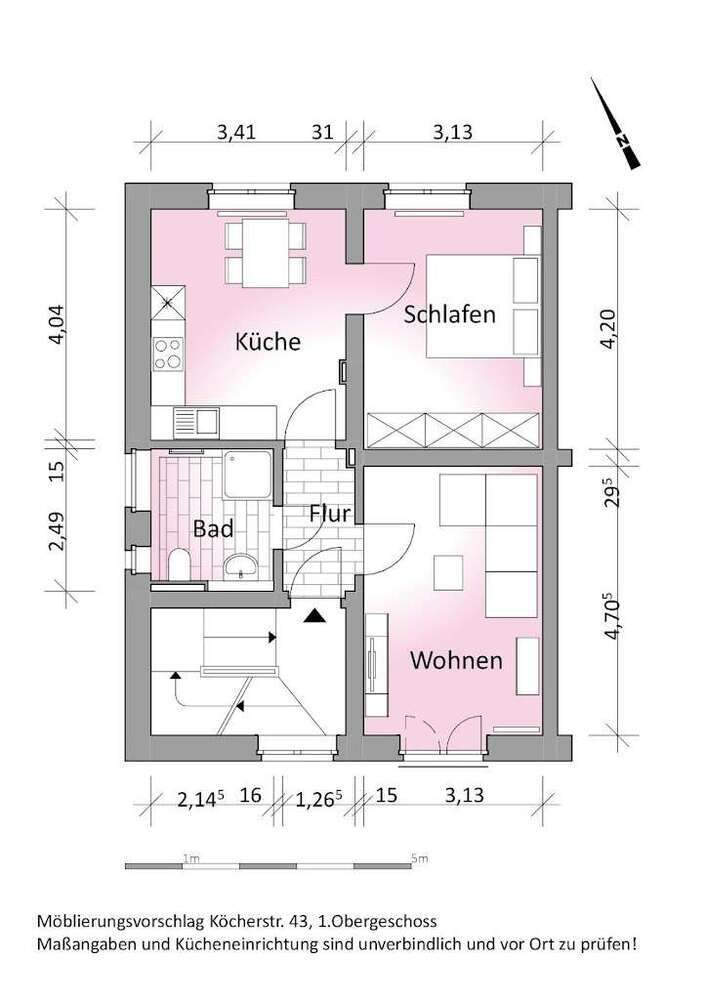 Wohnung zum Mieten in Solingen 439 € 50.39 m²