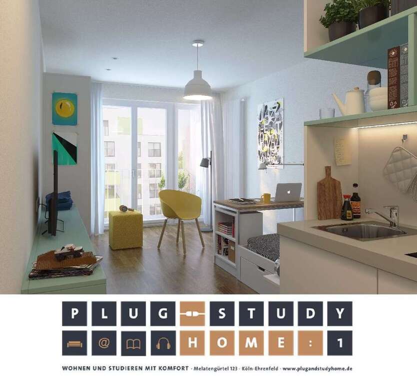 Wohnung zum Mieten in Köln 420 € 22 m²