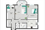 Etagenwohnung Köln Zündorf - 3 Zimmer, 69 m&sup2;, 199.000&euro; | Angebot:25687090