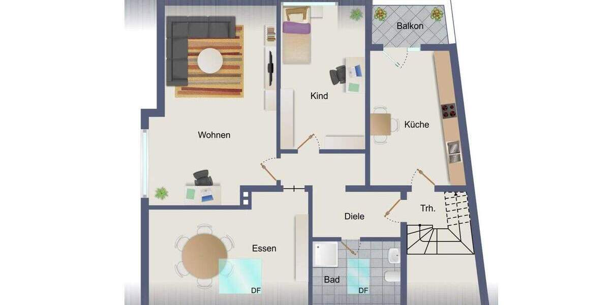 Etagenwohnung Brühl - 4 Zimmer, 124 m&sup2;, 330.000&euro; | Angebot:25748332