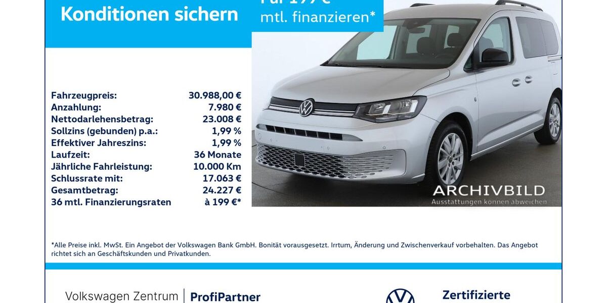VW Caddy 9.121 km 30.480 &euro; Leverkusen 51379