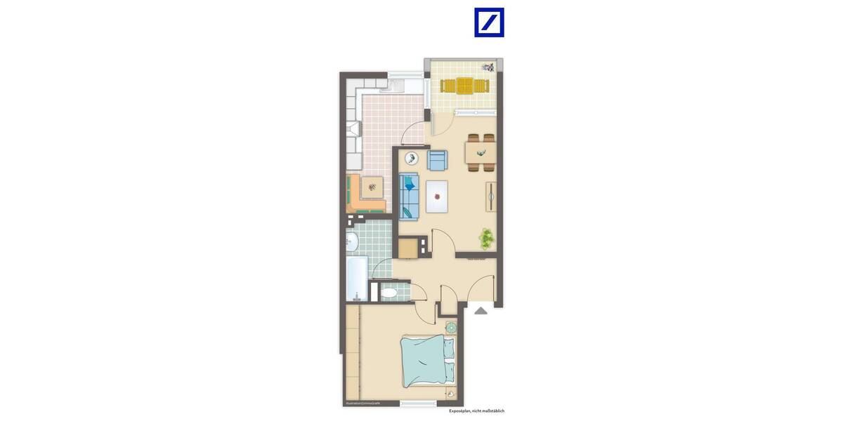 Etagenwohnung Köln Bilderstöckchen - 2 Zimmer, 60 m&sup2;, 189.000&euro; | Angebot:26160831