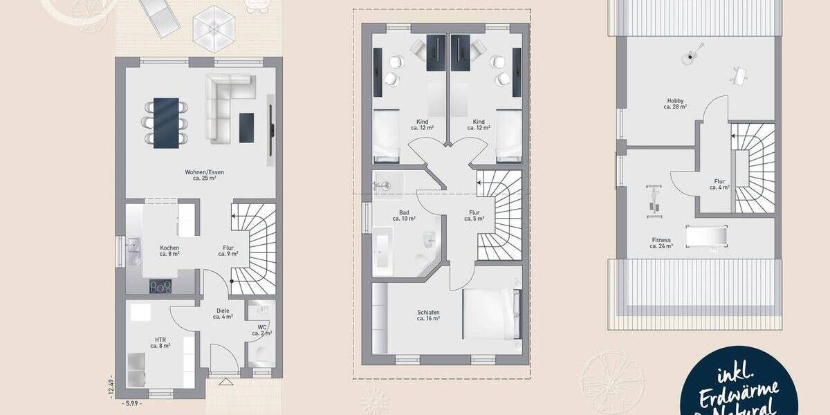 Ihre individuelle Doppelhaushälfte in Massivbauweise 4 zimmer