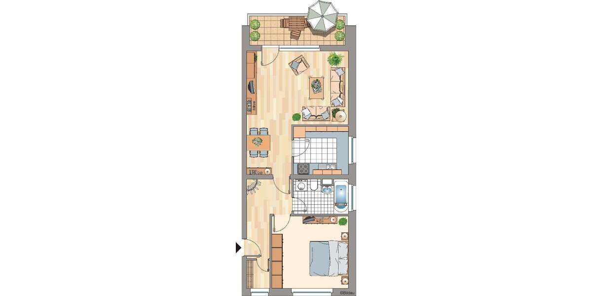 Etagenwohnung Bonn Hardtberg - 2 Zimmer, 63 m&sup2;, 326&euro; | Angebot:26362299