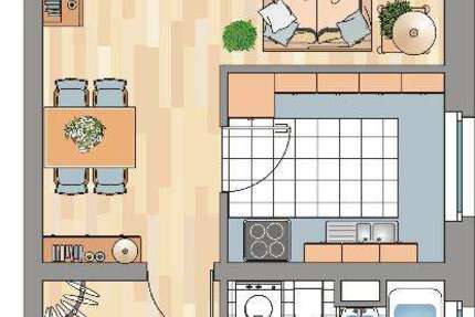 Wohnung Bonn Hardtberg - 2 Zimmer, 63 m&sup2;, 326&euro; | Angebot:26362299