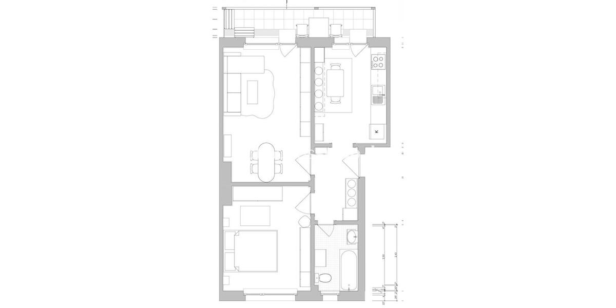 Etagenwohnung Köln Lindenthal - 2 Zimmer, 60 m&sup2;, 780&euro; | Angebot:24541482