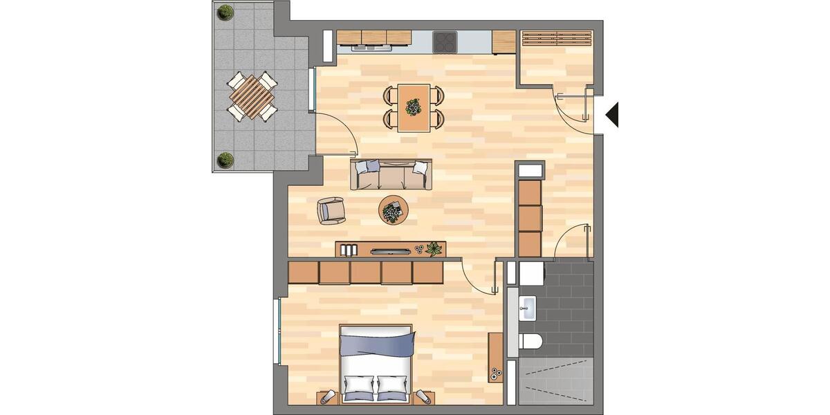 2-Zimmer-Wohnung in Bonn Endenich ( Neubau ) zimmer