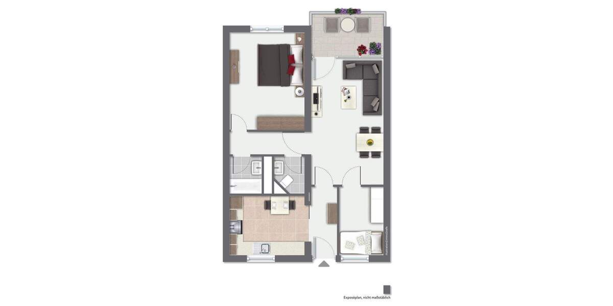 Etagenwohnung Leverkusen Manfort - 3 Zimmer, 64 m&sup2;, 124.900&euro; | Angebot:24812413