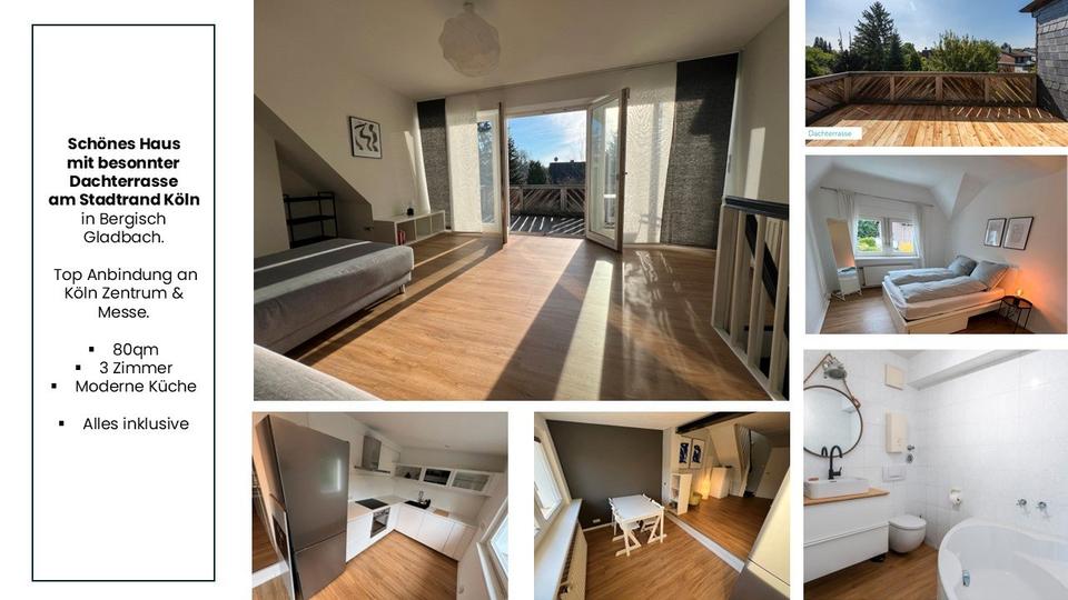 Etagenwohnung Bergisch Gladbach Paffrath - 3 Zimmer, 80 m&sup2;, 1.399&euro; | Angebot:26614566