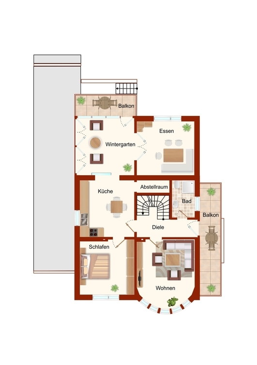 Stilvoll wohnen auf zwei Etagen – Maisonette-Wohnung mit 6 Zimmern, 2 Balkonen und Wintergarten in Hürth-Gleuel!