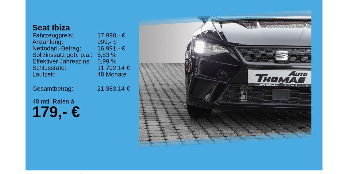 Seat Ibiza 31.090 km 17.489 &euro; Bonn 53227
