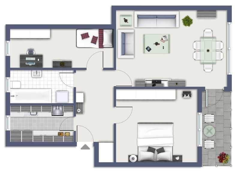 Etagenwohnung Leverkusen Lützenkirchen - 3 Zimmer, 63 m&sup2;, 690&euro; | Angebot:25390591