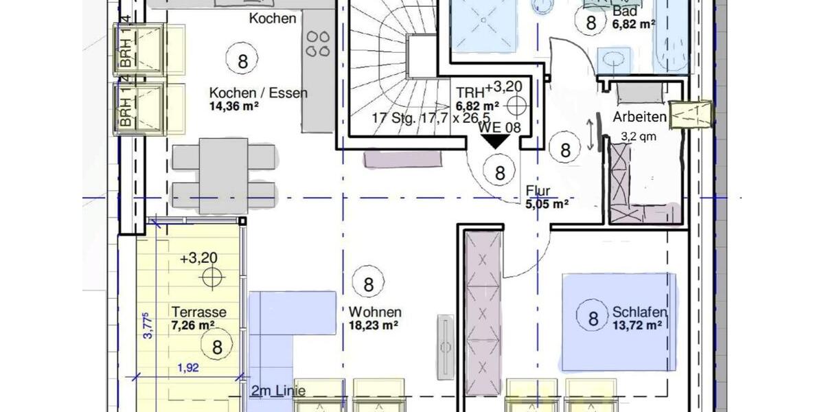 Glessen - Neubauprojekt: helle Dachgeschosswohnung in Toplage 2 zimmer
