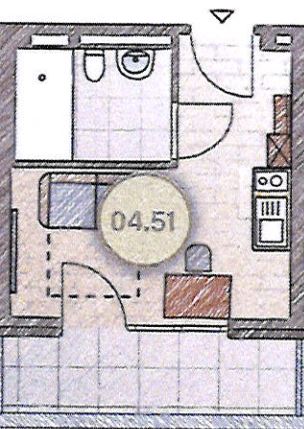 Hochwertiges Studentenapartment mit Pantryküche & Dachterrasse 1 zimmer