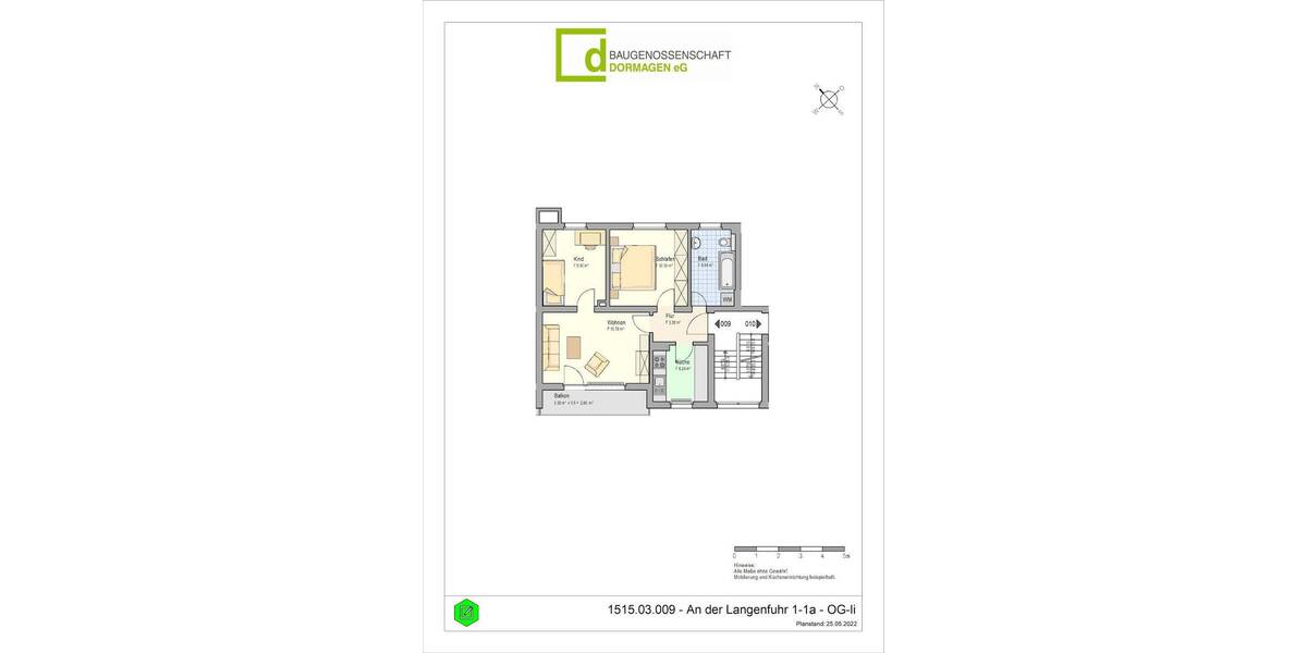 Etagenwohnung Dormagen Dormagen-Mitte - 3 Zimmer, 55 m&sup2;, 420&euro; | Angebot:26912969