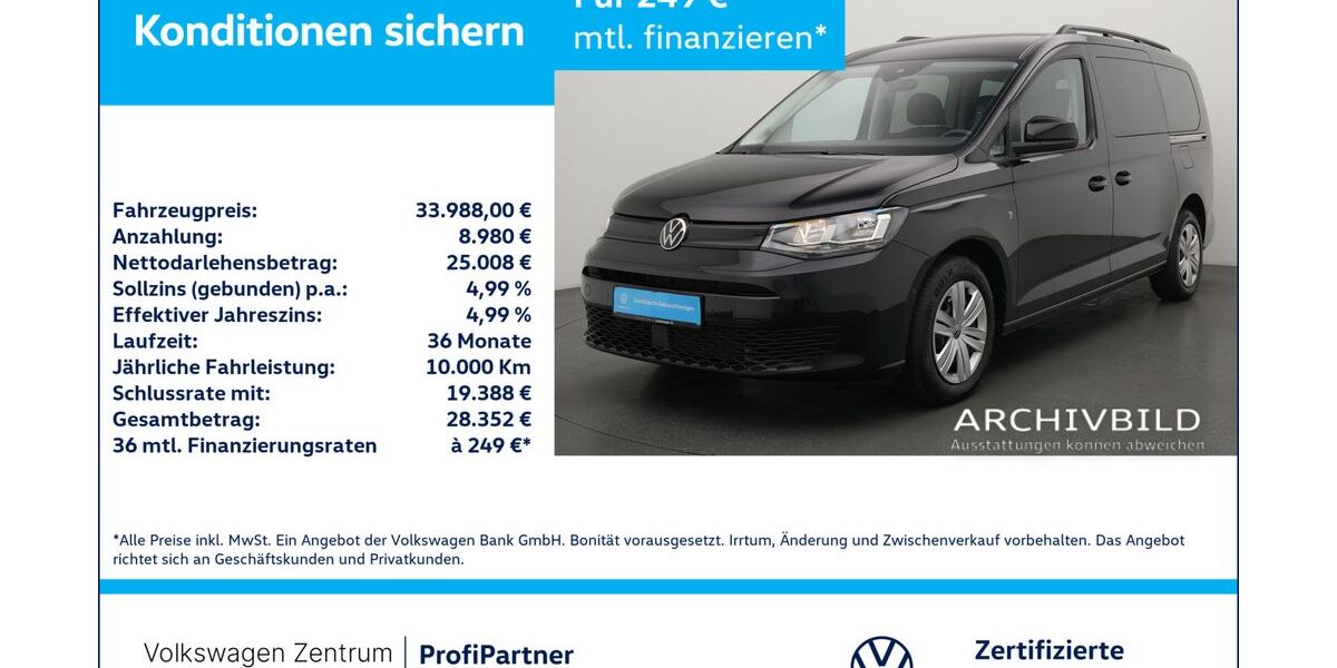 VW Caddy Maxi 6.589 km 33.988 &euro; Leverkusen 51379