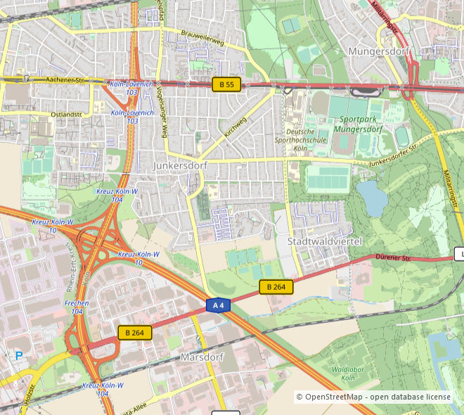 Wohnen in Köln – Mit Aufzug, zwei Balkonen und neuem Bad – Grünlage Junkersdorf 2 zimmer