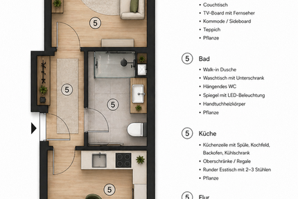 Wohnung Köln Innenstadt - 2 Zimmer, 40 m&sup2;, 299.000&euro; | Angebot:26361710