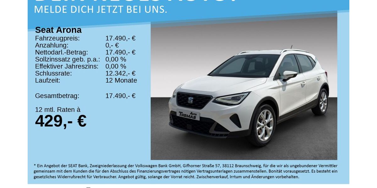 Seat Arona 12.813 km 17.490 &euro; Bonn 53227