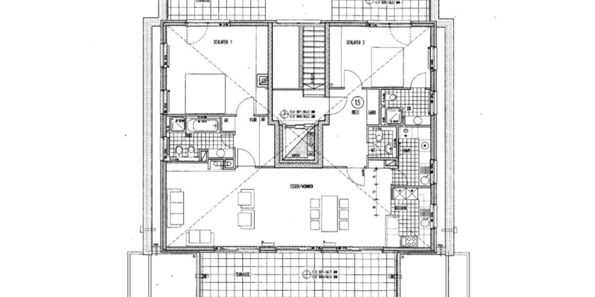Außergewöhnliche Penthouse-Wohnung mit 2 Dachterrassen in Ohligs 3.5 zimmer