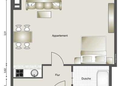 Zimmer Bonn Bonn-Castell - 1 Zimmer, 980&euro; | Angebot:25527387