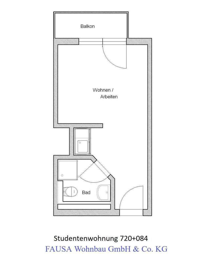 Wohnung zum Mieten in Bonn 350 € 20.5 m²