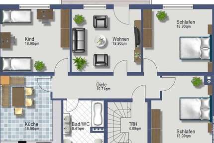 Wohnung Köln Mülheim - 4 Zimmer, 94 m&sup2;, 1.500&euro; | Angebot:27436840