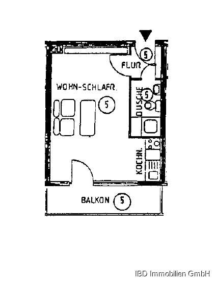 Etagenwohnung Köln Porz - 1 Zimmer, 28 m&sup2;, 77.000&euro; | Angebot:26952862
