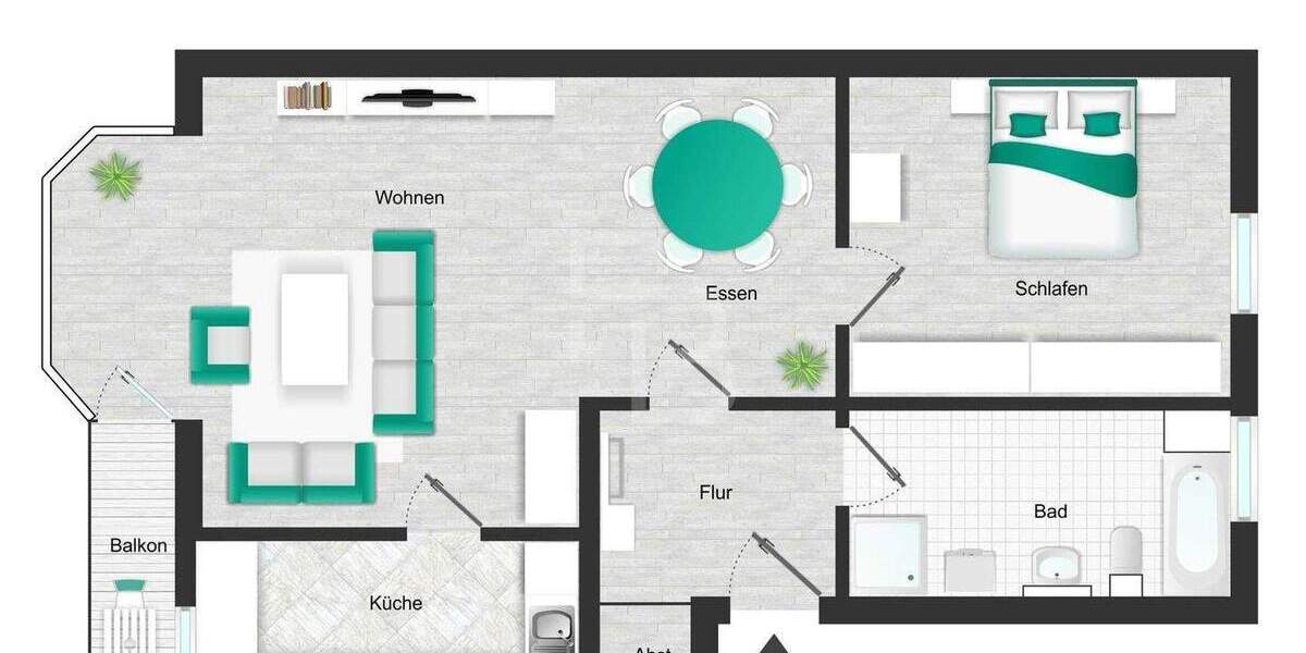 Etagenwohnung Köln Niehl - 2 Zimmer, 70 m&sup2;, 350.000&euro; | Angebot:23956658