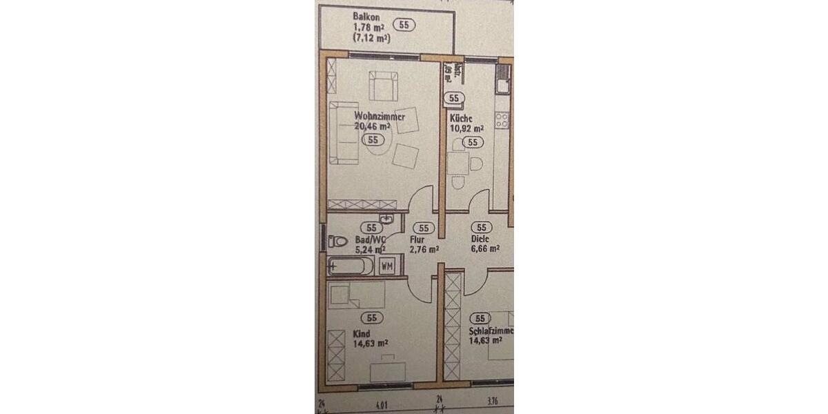 Etagenwohnung Wermelskirchen - 3 Zimmer, 79 m&sup2;, 210.000&euro; | Angebot:26679309