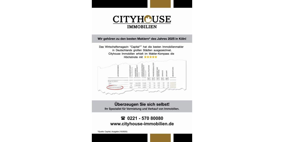 Etagenwohnung Köln / Kalk Kalk - 3 Zimmer, 73 m&sup2;, 295.000&euro; | Angebot:25898849