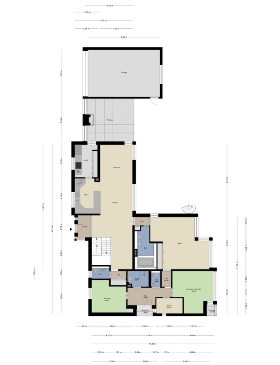 Hochwertiges, flexibel nutzbares Architektenhaus mit EinliegerWohnung und Traumgarten in begehrter Lage von Bonn-Röttgen