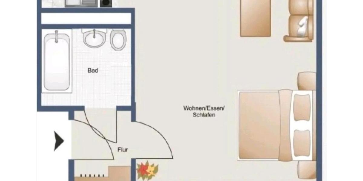 Stilvolle, gepflegte 1-Zimmer-Wohnung mit EBK + TG in Kerpen 1 zimmer