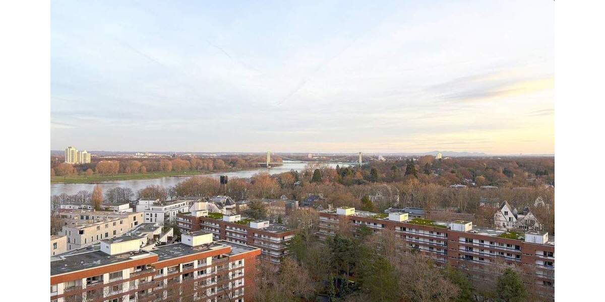 Wohngenuss & Rheinblick, frisch modernisierte 3 Zimmer mit Rundum-Panorama-Balkon, neues Bad, Aufzug 3 zimmer