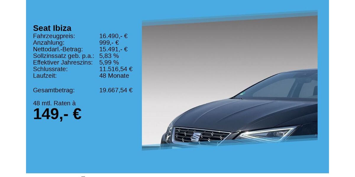 Seat Ibiza 17.960 km 16.490 &euro; Bonn 53227