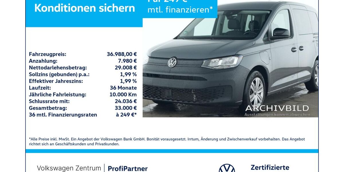VW Caddy 9.349 km 36.988 &euro; Leverkusen 51379