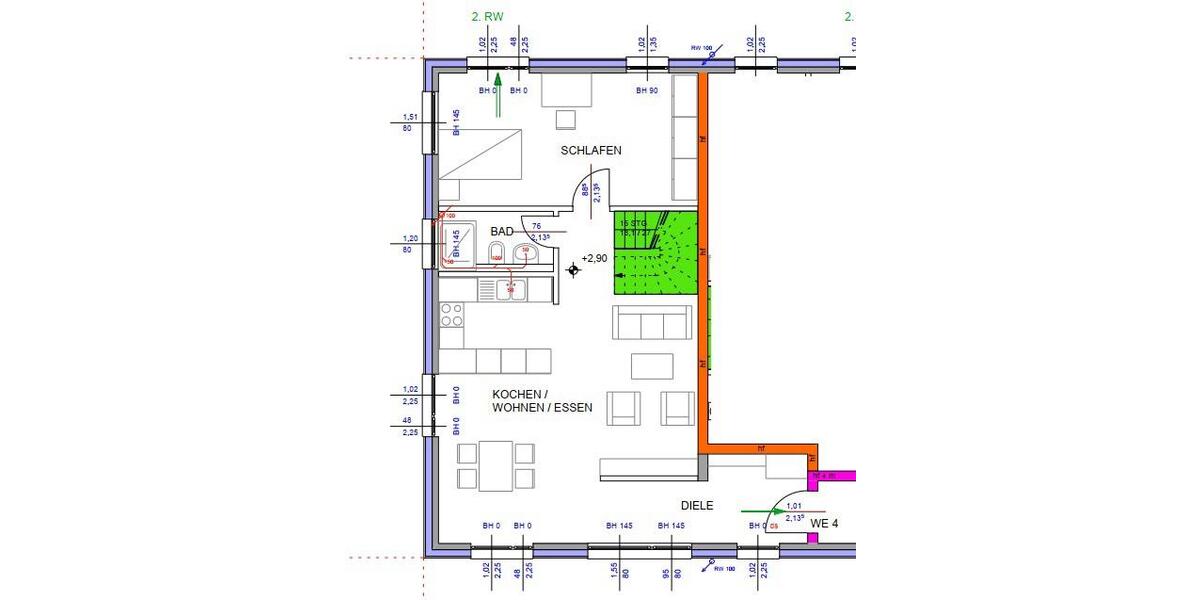 Großzügige Maisonette Wohnung KFW 55 in SG Merscheid 4 zimmer