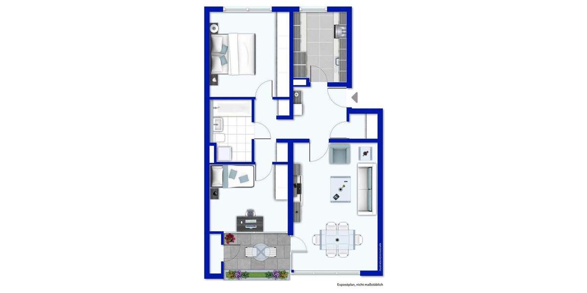 Etagenwohnung Leverkusen Lützenkirchen - 3 Zimmer, 75 m&sup2;, 189.000&euro; | Angebot:25390906