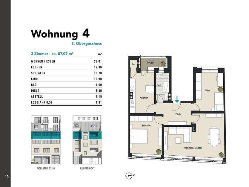 Wohnung zum Kaufen in Köln 579.000 € 87.07 m² 3 zimmer