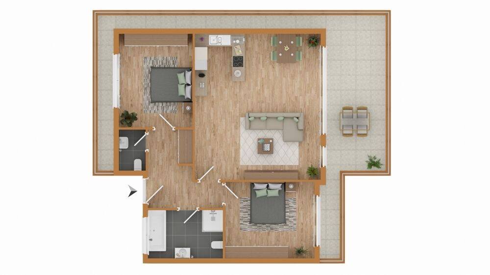 Etagenwohnung Bornheim Dersdorf - 3 Zimmer, 94 m&sup2;, 368.000&euro; | Angebot:26833995